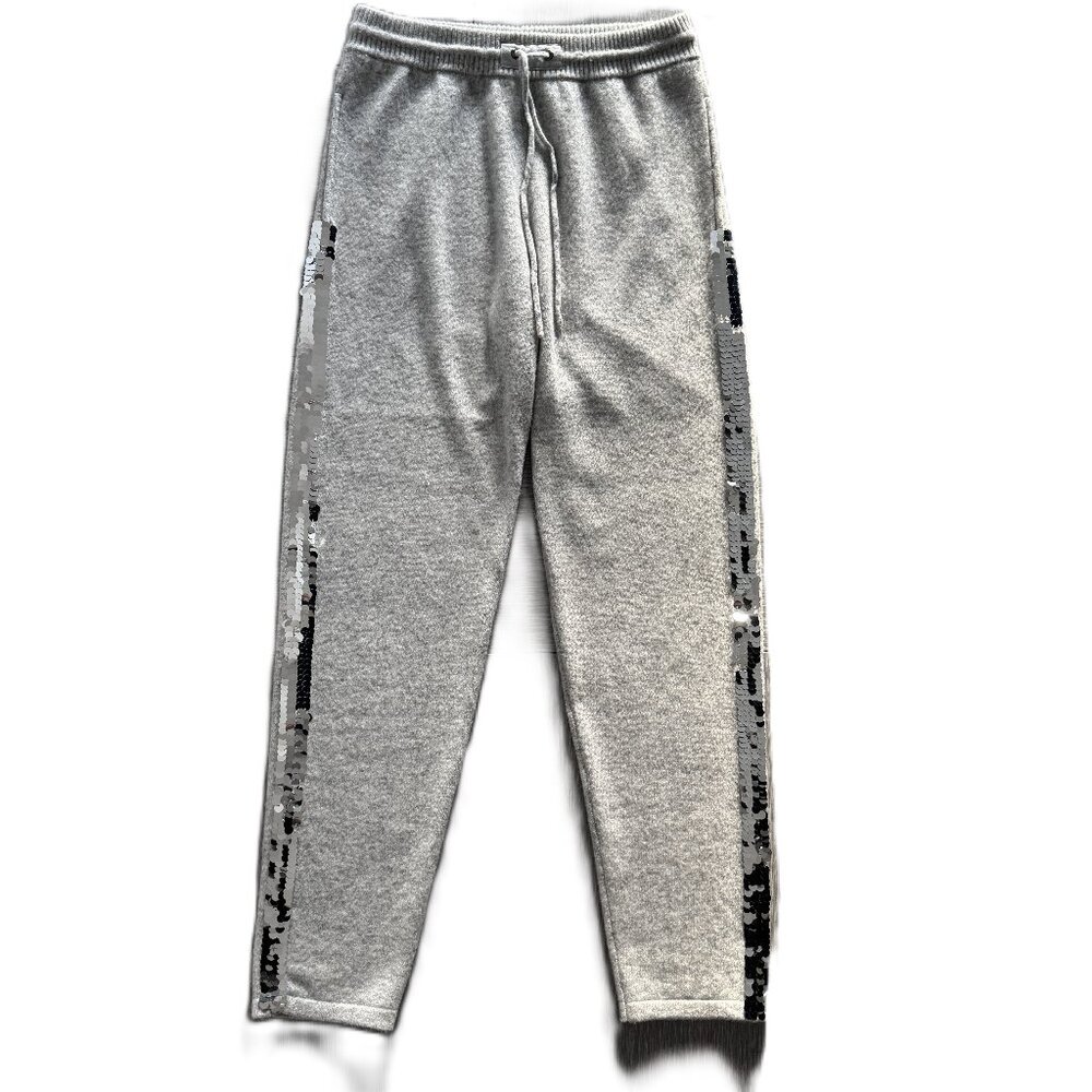 Qi Cashmere Women's Pants-Joggers Sequim sides in Gray, Size S - Picture 3 of 16